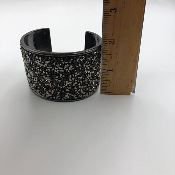 Sparkly Glittery Womens Cuff Slip On Statement Bracelet Fashion Costume Jewelry - Picture 8 of 9